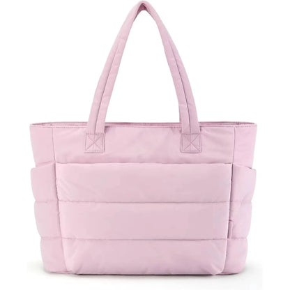 lightweight puffy tote bag